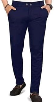 HARSHAD KUMAR & CO. Men's Solid Slim Fit Stretchable Casual Wear Comfortable Formal Trousers Pants