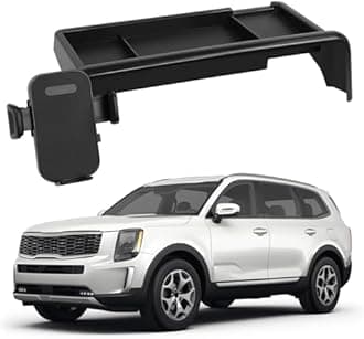 10.25Inch Car Phone Holder Mount Compatible With Kia Telluride EX/SX 2020-2022, LX/S 2022,Accessories Custom Fit Screen & Mobile Phone Stand 360°Adjustable Cell Phone Stability Car Decoration Mods Car
