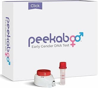 Peekaboo Early Gender Test Click, at-Home DNA Kit, Virtually Painless, Over 99% Accurate, All Fees Included, Test As Soon As 6 Weeks