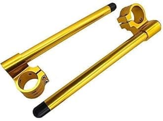 46mm 7/8" Motorcycle Aluminum CNC Riser Fork Tube Clip On Handlebar Replaceable Compatible with Universal Bike Cafe Racer