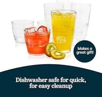 Libbey Orbita 16-Piece Tumbler and Rocks Glass Set