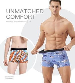 Men's Underwear Boxer Briefs Bamboo Viscose Trunks Soft Comfortable Multipack