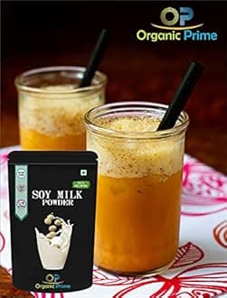 Organic Prime Soya Milk Powder | High in Protein | Vegan | Non-GMO - 500 GM by Organic Prime