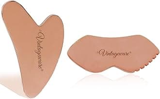 Vintageware® Copper Gua Sha Combo | Heart-Shape & Lip-Shape Massage Tools for Face & Body | Premium Set for Skincare, Pain Relief & Physical Therapy