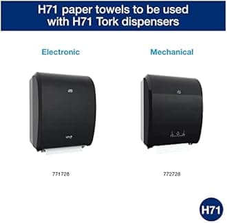 Tork Hand Towel Roll, White, Universal, H71, 100% Recycled, 1-Ply, White, 6 Rolls x 630 ft, 7171600