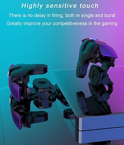 GOFOYO CK3 Mobile Triggers,Mobile Game Controller, Game Trigger for PUBG/Fortnite/Call of Duty,Shooter Sensitive Controller Joysticks Aim & Fire Trigger for iPhone and Android Phone(1 Pair)