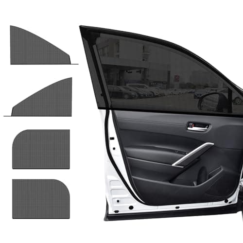 2 PCS Window Shades, Auto Front Rear Side Sun Shades for Block Heat & UV Protection, Breathable Mesh Baby Screen Covers, Universal Car Accessories (Back)