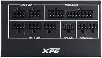 XPG Core Reactor II VE 650W 80 Plus Gold Fully Modular Power Supply, ATX 3.0/3.1 Compliant, 12WHP Cable, High Efficiency Gaming PSU (COREREACTORIIVE650G-BKCUS)