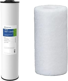 Pentair Pentek BBF1-20MB Big Blue Deionization Water Filter,20-Inch,20" x 4.5" & Pentek P5-478 Sediment Water Filter,5-Inch,5" x 2.5",5 Micron