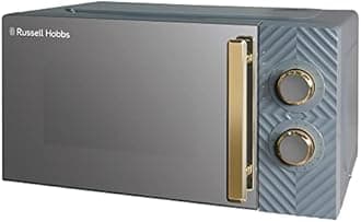Russell Hobbs 17 Litre 700W Grey Solo Manual Microwave With Groove Design, 5 Power Levels, Integrated Timer And Defrost Function, Easy Clean RHMM723G