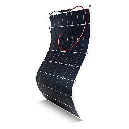 Kingsolar Flexible Solar Panel 100 Watt 18 Volt 12 Volt, ETFE Surface Not PET Surface(Most of Others) Ultra Lightweight, Ultra Thin, Up to 260 Degree Arc, for RV, Boats, Roofs, Uneven Surfaces