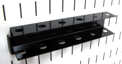 ASM-SD-008 B Pegboard Screwdriver Holder Bracket Slotted Metal Pegboard Accessory for Wall Control Pegboard Only, Black
