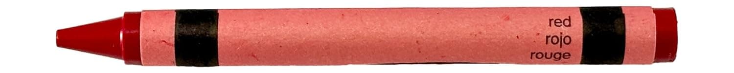 MinifigFans 50 Red Crayons Bulk - Single Color Crayon Refill - Regular Size 5/16" x 3-5/8"