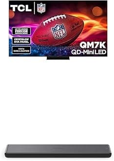 75-Inch QM7K QLED 4K Smart QD-Mini LED TV with Google TV (75QM7K, 2025 Model) + S45H S Class 2.0 Channel Sound Bar with Dolby Atmos