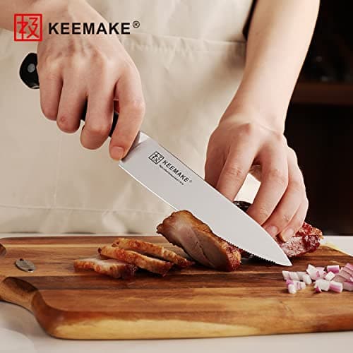 KEEMAKE Kitchen Knife Set, 3PCS Sharp High Carbon Stainless Steel Knives Set for Kitchen with Ergonomic Handle, Chef Knife set Professional Carving Knife Set for Meat Vegetable Fruit
