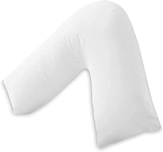 V Pillow Only - Orthopedic Supportive Pillow For Neck, Back & Shoulder - Pregnancy Nursing Support Shaped Pillows - Premium Hollowfiber Filling & Machine Washable