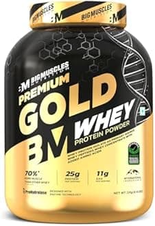 Premium Gold Whey [2Kilogram] | Informed Choice UK Certified | Isolate Whey Protein Blend | 25G Protein | 11G EAA | Prohydrolase Enzyme Technology [Mango Magic], 37 Grams
