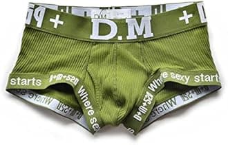 D.M Men's Underwear Trunks Briefs Cotton Fashion Low Rise Comfortable Underpants