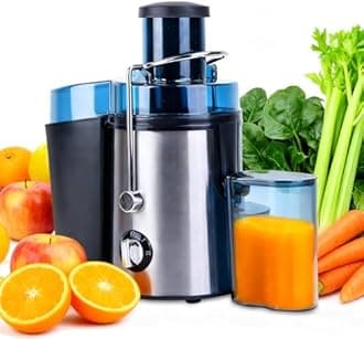 Juicer Machine, 1000W Centrifugal Juicer Extractor with Wide Mouth 2.6” Feed Chute for Whole Fruit and Vegetable, Electric Juicer with 2 Speeds, Easy to Clean