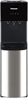 Panasonic Bottom Loading Water Dispenser, SDM-WD3438BG Black/ Stainless Steel Finish, Best for Home Kitchen & Office, Hot, Cold & Normal
