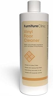 Furniture Clinic Vinyl Floor Cleaner | Dilutes to 170 FL Oz | Easy and Safe Application | Quick-Drying with Lavender Aroma | 17oz / 500ml