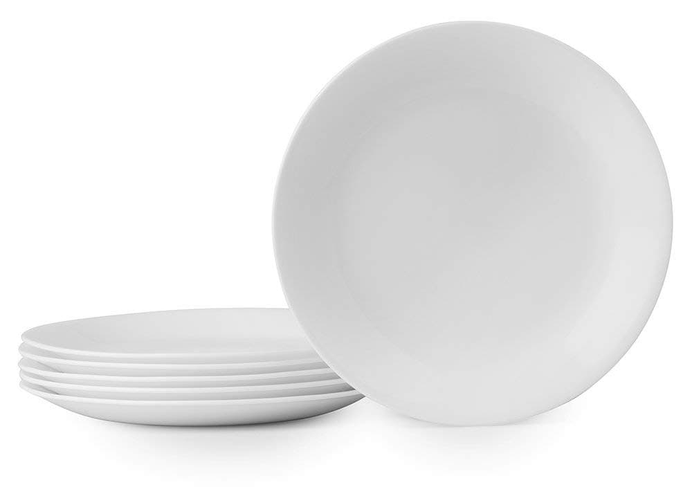 Winter Frost 6-Pack Lunch Plates, White