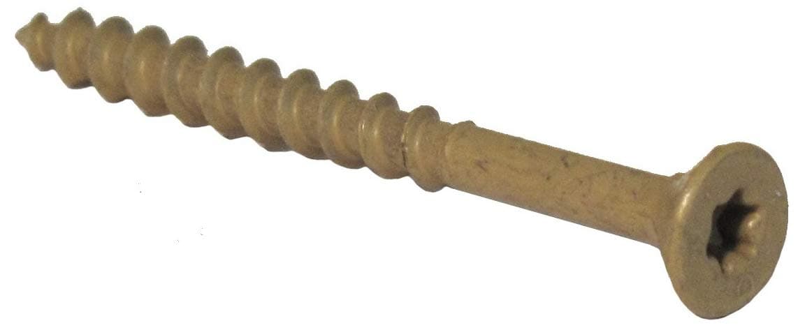 Grip Rite Prime Guard P3STTBK Grip Rite #9 x 3 inch Exterior Star Drive Screws, Tan (25 Lb Bucket),