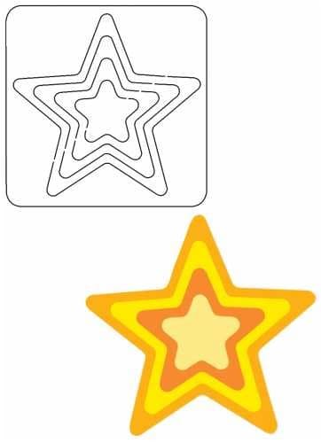 Coluzzle Nested Star Template