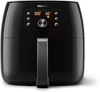 Philips Premium Smart Sensing Digital Airfryer XXL with Fat Removal Technology | 3lb/7qt | Black | HD9867/16 (Renewed)