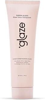 Supergloss Sheer Glow Clear Hair Gloss Mini – Smooths, Lightweight, Adds Mirror Shine & Improves the look of Damaged Hair – Travel Size 1.7 oz