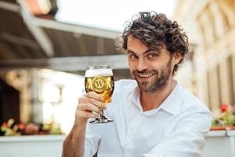 Personalised Beer Glasses Boyfriend Gifts Him Beer Gifts Men Dad Mens Birthday Husband Brother Grandad Pint Glass (W)