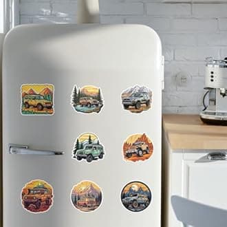 LICHI DECOR Off-Roader SUV Stickers |50Pcs Outdoor Travel Waterproof Vinyl Decals for Bike Water Bottles Laptop Bicycle Refrigerator Cup Luggage Computer Mobile Phone Skateboard