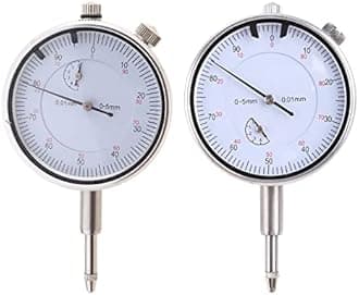 SCUDGOOD 0-5mm/0.01mm Dial Gauge Meter With Lug Back Precise Measure Instrument Dial Gauge Micrometer Tool Dial With Lug Back