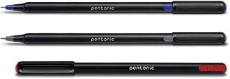 Linc Pentonic Ball Point Pen, Multicolor (Pink, Purple, Green, Orange, Sky Blue, Brown, Light Green) - Pack of 50