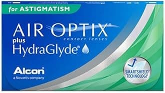 Air Optix Plus Hydraglyde for Astigmatism (Toric) Monthly Reusable Contact Lenses - Pack of 3 (BC 8.7mm, -5.5 Diopters, Cyl -0.75, Axis 180) From Alcon