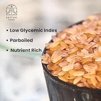 Sattvic Foods Goan Red Rice (850g) Parboiled | High in Fibre | Low Glycemic Index | Nutrient Rich | Healthier Substitute for White Rice | Use in Salads, Soups and Kheer