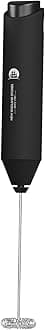 New England Stories Powerful Milk Frother Handheld Foam Maker, Mini Whisk Drink Mixer for Coffee, Cappuccino, Latte, Matcha, Hot Chocolate, No Stand, Black
