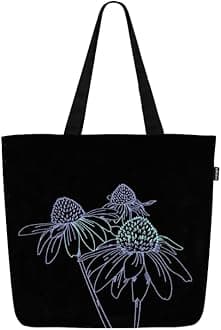 - Large Canvas Tote Bag for Women, Tote Handbags for Women with Zipper & Inner Pocket for College, Shopping, Office