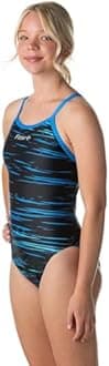 Flow Velocity Swimsuit for Girls - One Piece Athletic Swim Suit for Practice and Competition Swimming in Size 23 to 32