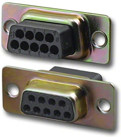 Pan Pacific DH-09HS/T-RL Db9 Female D-Sub Crimp Type Connector Zinc Housing Only (Price Per 10/Pkg)