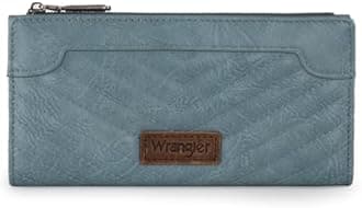 Wrangler Minimalist Wallet for Women Credit Card Wallet Ladies Travel Wallet Card Cases & Money Organizers with Smooth Zippers