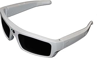 GoVision SOL 1080p HD Camera Glasses Video Recording Sport Sunglasses with Bluetooth Speakers and 15mp Camera - White (GV-SOL1440-WH)