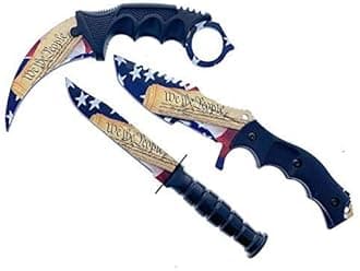 Falcon Knives CSGO Tactical Fixed Blade Set. 3 PCS Tactical Daggers. 2 Different Combo. for Collection, Gift, and Outdoors Camping Cut Ropes, Branches