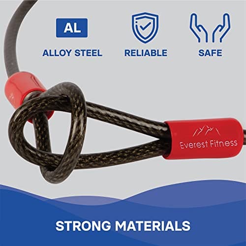 Heavy Duty Bike Lock Cable for Security - 2 m Long x 10mm - Universal Anti Theft Steel Bicycle Loop Cable - Compatible with All Bike Locks
