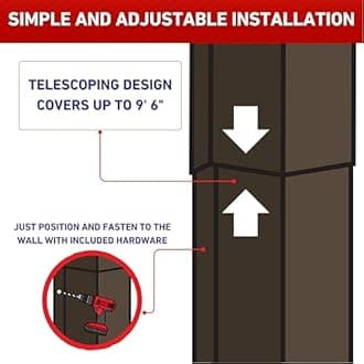 EAGLE 1 Metal Line Set Cover Kit for Mini Split and Central Air Conditioner & Heat Pump (Multiple Sizes and Colors) (6x4, Charcoal Grey)