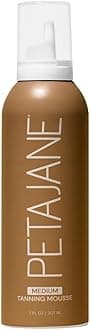 Peta Jane Medium Tanning Mousse | Sunless Self-Tanner, Lightweight, Organic, Natural, Streak-Free Finish | Not Sticky | 7oz