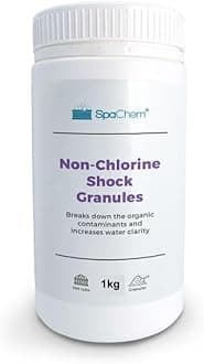 Non Chlorine Shock Granules 1kg Tub - For bromine and chlorine users, oxygenates water and reactivates dormant bromine & chlorine.