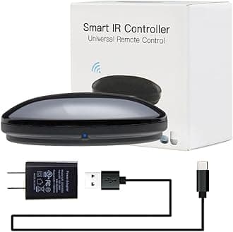 Smart IR Remote Control,All in One IR Blaster Control, Universal Infrared Remote Control for TV DVD Air Conditioner STB etc,Compatible with Alexa, Google Assistant No hub