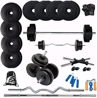 Bodyfit Fitness Home Gym Set (10kg-100kg) dumbles Set for Home Gym & Fitness Equipment,Exercise Set. (20 Kg Gym Set)