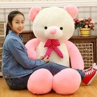 Pink White Panda Teddy Bear Soft 2 Feet Plush and Cuddly Stuffed Animal for Kids, Birthdays, Anniversaries, Valentine's Day, and Special Occasions Large Huggable